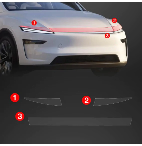 Panserbeskytter Tesla Model Y Juniper 2025 -> │ PPF beskyttelsesfolie Gjennomsiktig BodyShield – bilde 2