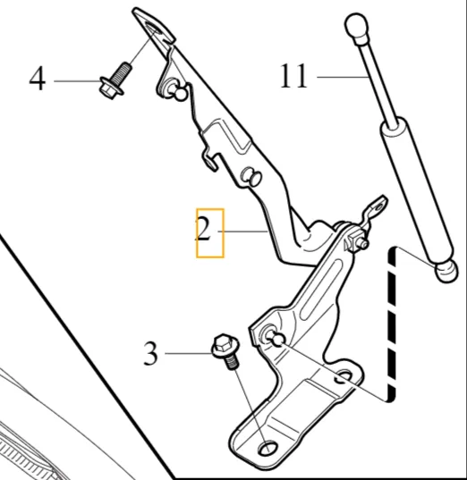 Panserhengsel Volvo Genuine® S60 V60 2011-2018 │ høyre