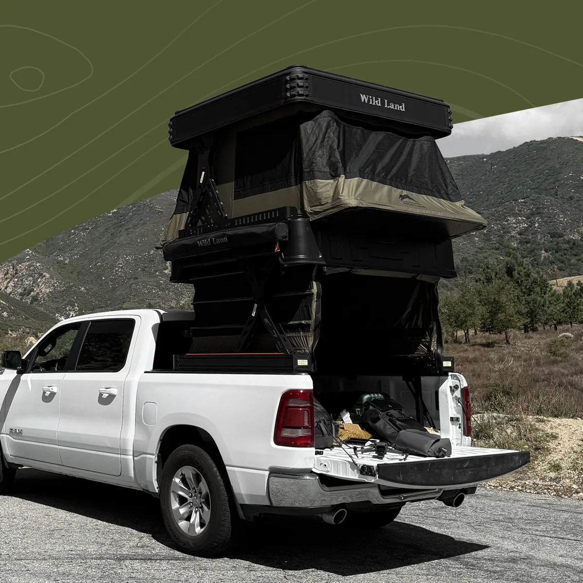 Pickup-telt Wild Land Wingman │ Telt for lasteplan - Premium Adventure elektrisk campingmodul - 2-3 personer – bilde 21