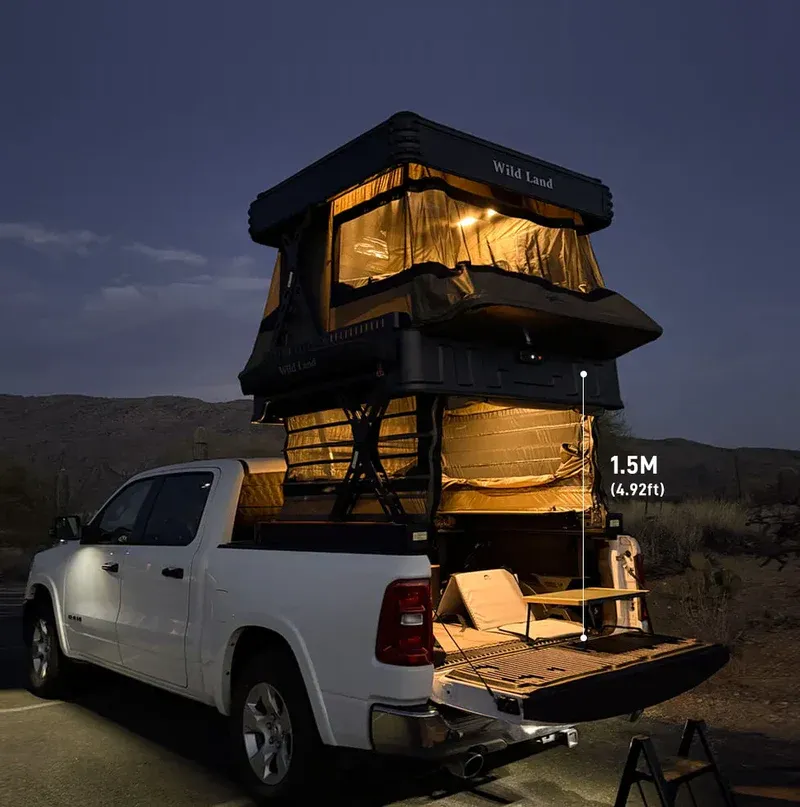 Pickup-telt Wild Land Wingman │ Telt for lasteplan - Premium Adventure elektrisk campingmodul - 2-3 personer – bilde 27