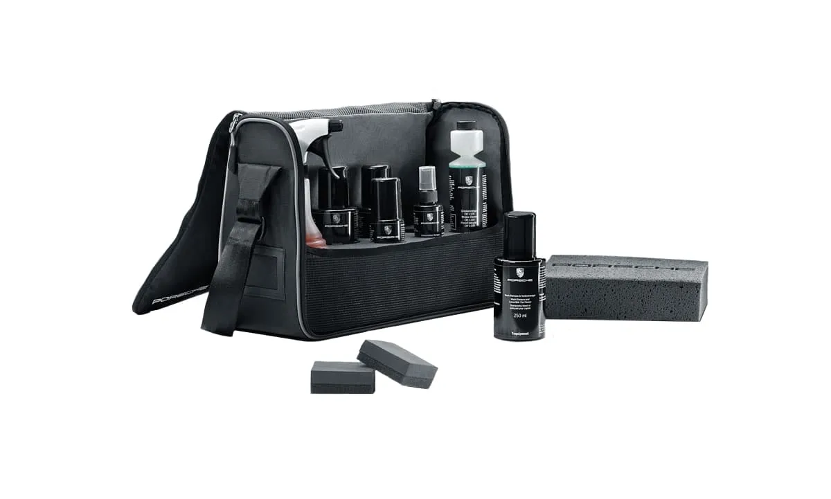 Pleiesett Porsche Interiør og eksteriør │ Genuine® Tequipment Service Care kit complete with bag