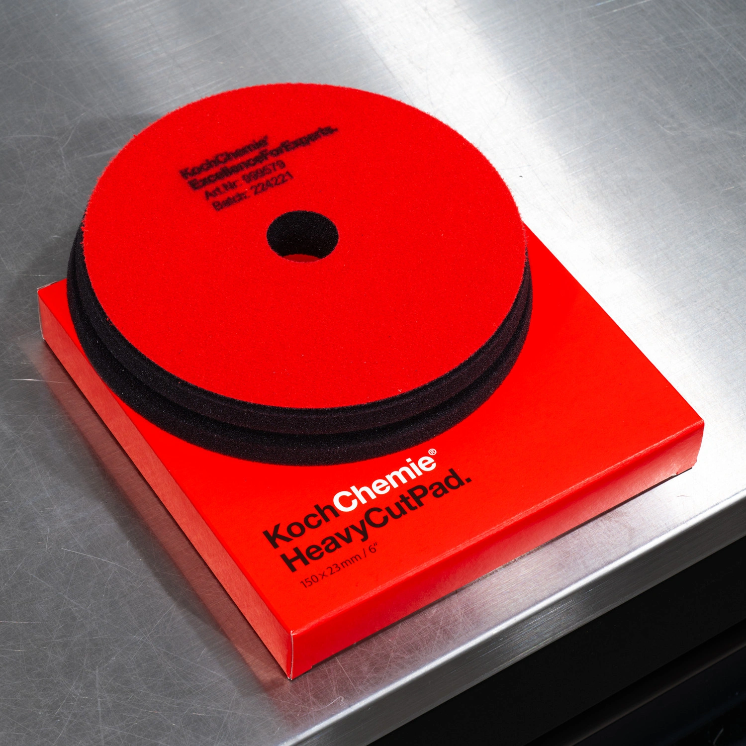 Poleringspute Koch Chemie Heavy Cut Pad │ D- Ø150 x 23 mm - Høy slipende Spesialsvamp – bilde 5