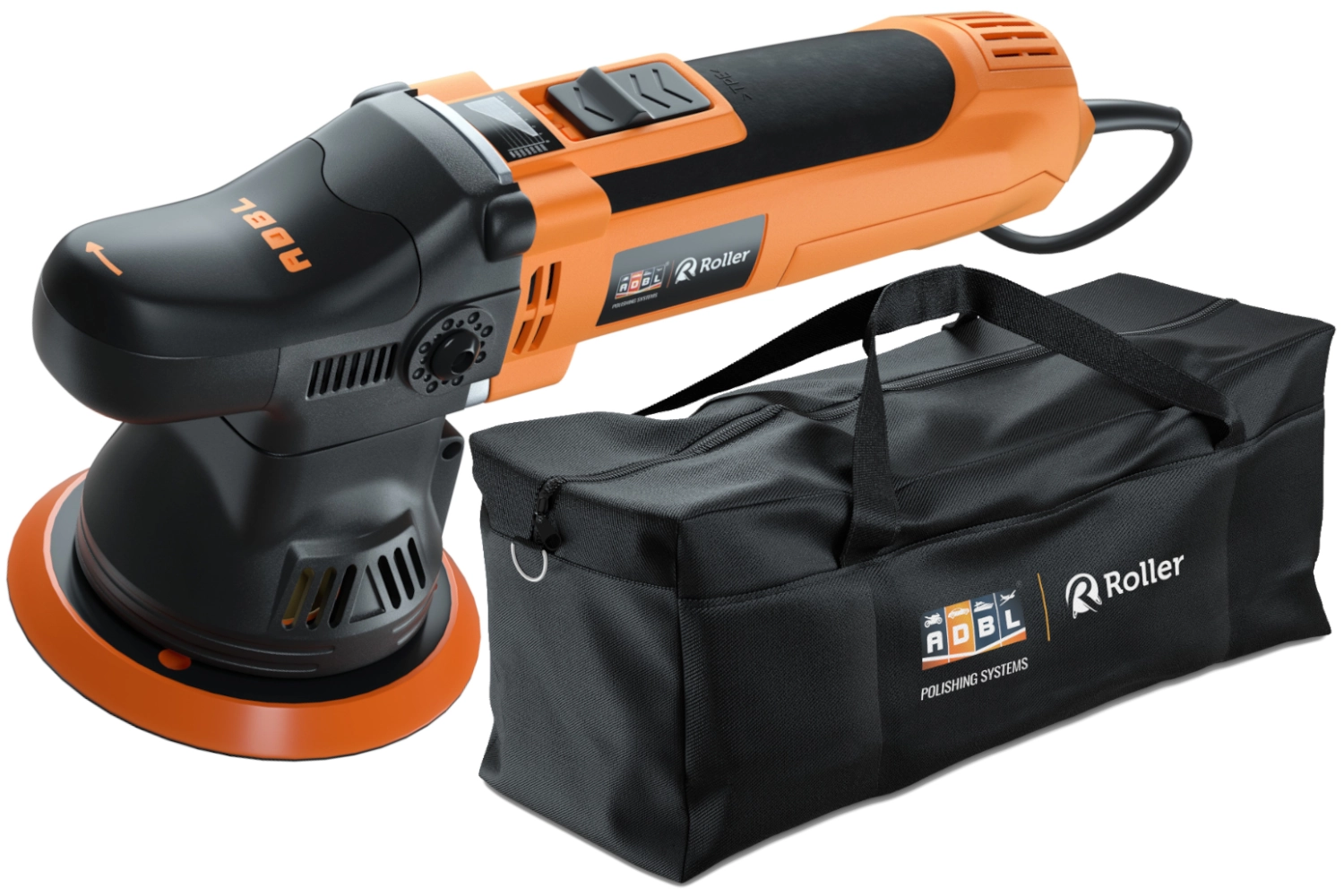 Polermaskin ADBL Roller Dual Action - med tilbehør og bag – bilde 5