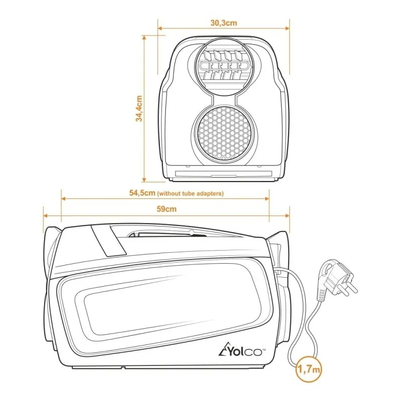Portabelt klimaanlegg Yolco TC390 │ 1000 W kjøleeffekt - 24V/230V, Bluetooth og fjernkontroll – bilde 21