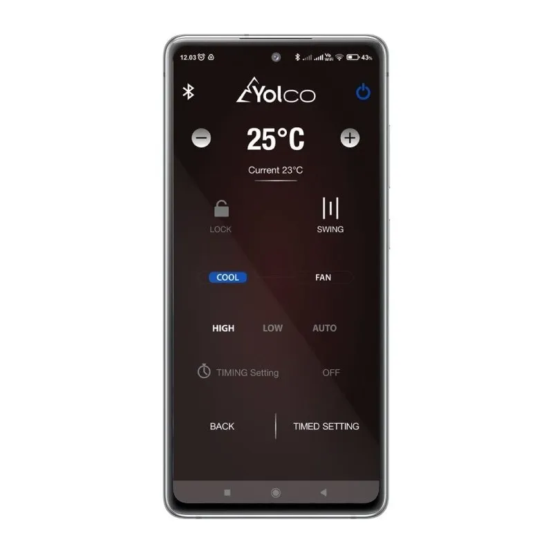 Portabelt klimaanlegg Yolco TC590 │ 1500 W kjøleeffekt - 24V/230V, Bluetooth – bilde 2