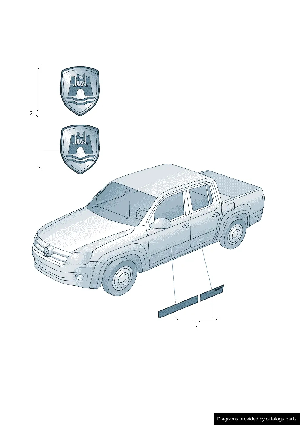 Pyntefolie Black Edition VW Amarok I 2009 - 2020 – bilde 4