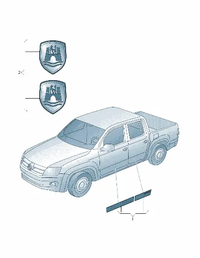 Pyntefolie Silver Edition VW Amarok I 2009 - 2020 – bilde 4