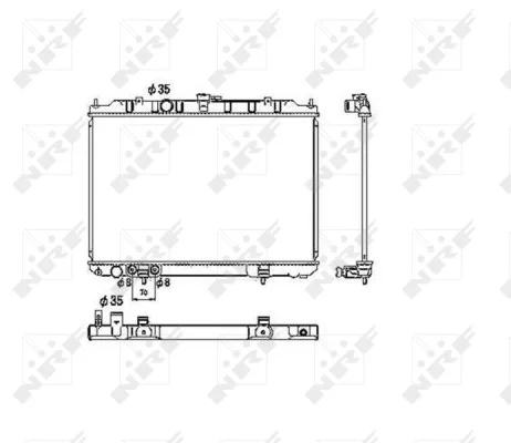 Radiator Nissan X-Trail I (T30).2000 - 2007 │ NRF Engine Cooling Radiator Aluminium – bilde 3