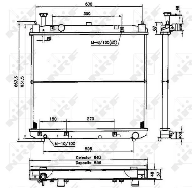 Radiator Toyota Hiace IV │ NRF Motorkjøling Aluminium – bilde 4