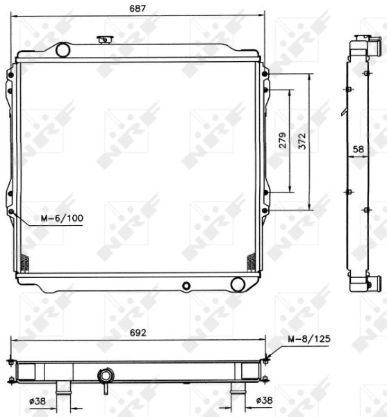 Radiator Toyota Land Cruiser J90 3.0 D-4D 1995 - 2002 │ NRF Radiator Aluminium Engine Cooling – bilde 4