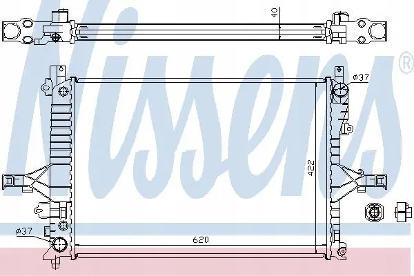 Radiator Volvo │ Genuine® Nissens  Radiator, engine cooling – bilde 2