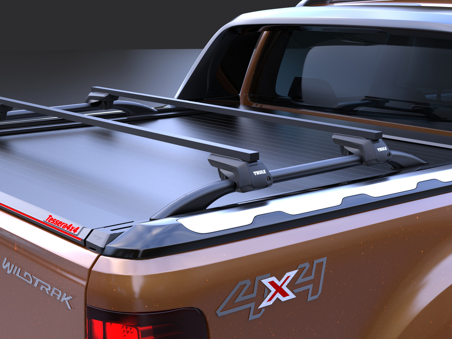 Rails for plan Ford Ranger 2012 -> │ Black Matt Stainless Steel Sport Design Side Hand Rails – bilde 2