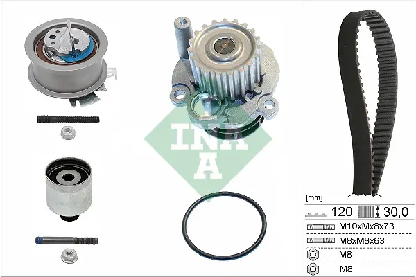 Registerreim sett m/vannpumpe INA 530 0201 32 VAG 1.4 TDI / 1.9 TDI – bilde 3