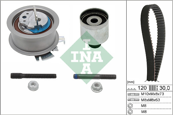 Registerreim sett VAG 1.4 TDI / 1.9 TDI │ INA Timing belt kit Number of Teeth 1: 120 Image 8