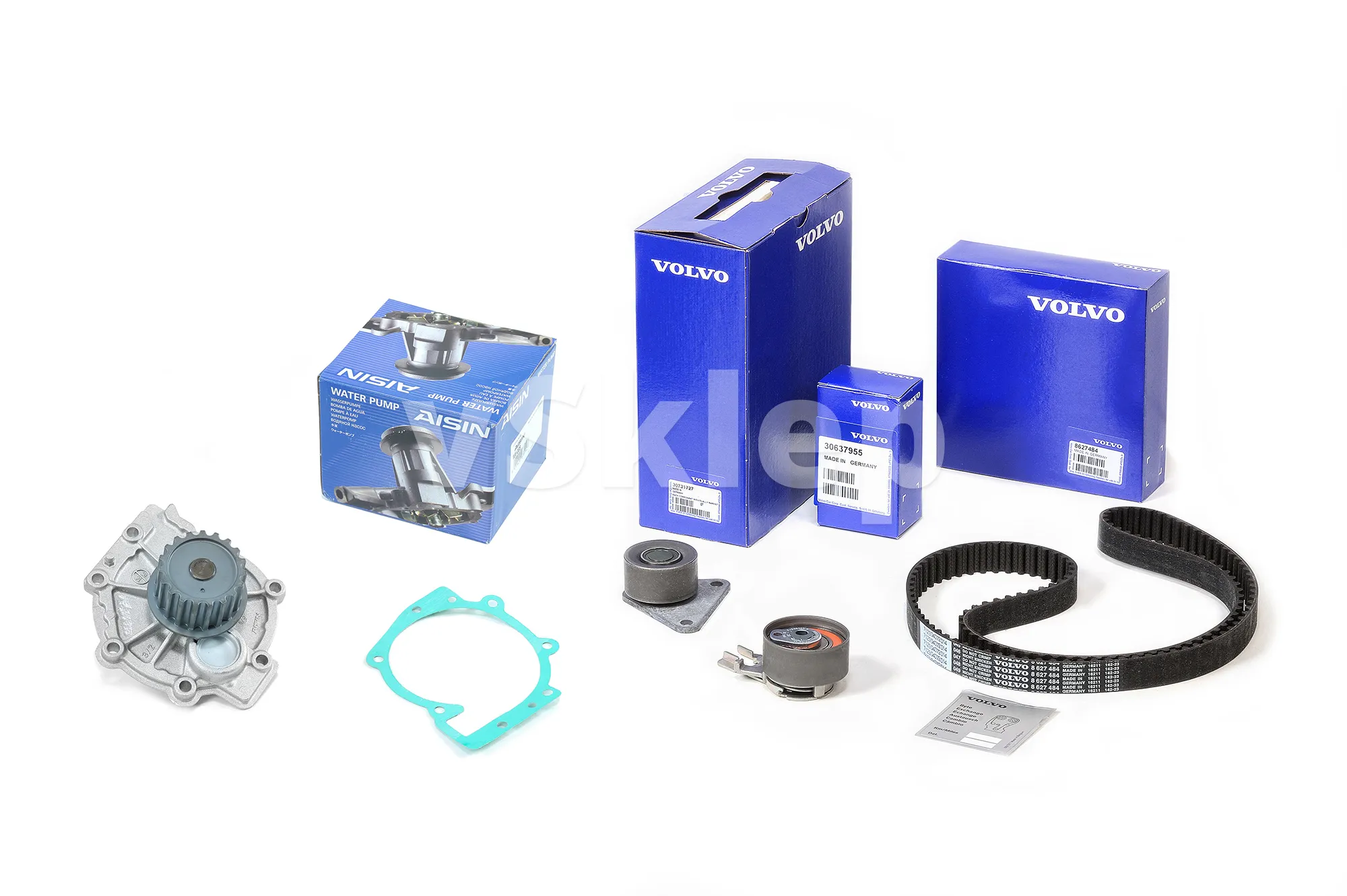 Registerreimsett med vannpumpe Volvo Genuine® C30 C70 S40 S60 S80 V40 V60 V70 XC60 XC70 XC90 │ bensin 5-syl (vannpumpe Aisin)