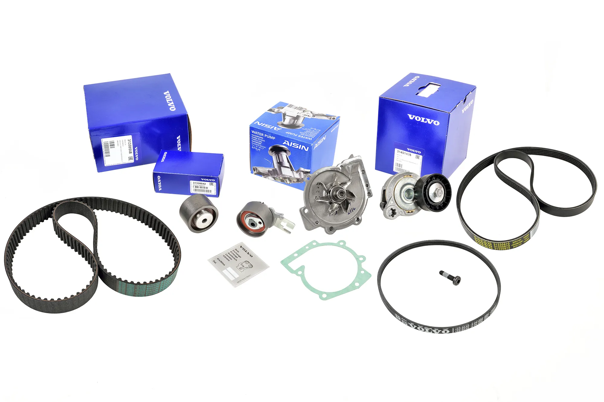 Registerreimsett med vannpumpe Volvo Genuine® S60 S80 V60 V70 XC60 XC70 2011-2018 │ D5 diesel – bilde 6