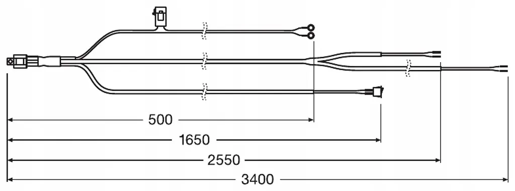 Relésett dobbel lysbryter Osram LED Wire Harness AX 2LS  – bilde 3