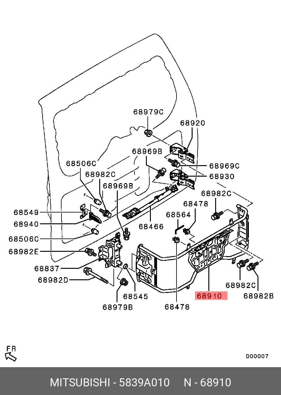 Reservehjullramme Mitsubishi Pajero IV 2006 - 2021 │ Genuine® Carrier, Back Door License Plate – bilde 3