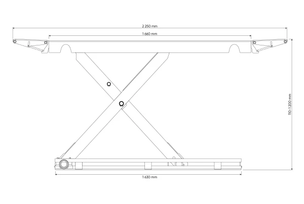 ROOKS mobil sakseløfter 3,5 t 110–1200 mm 230V – bilde 5