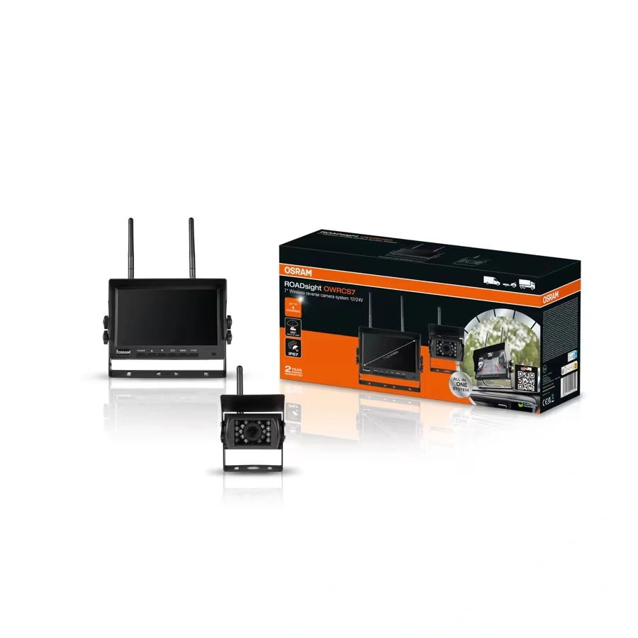 Ryggekamera-system Osram ROADsight OWRCS7 │ Trådløst sett med 7" skjerm og 1080p-kamera