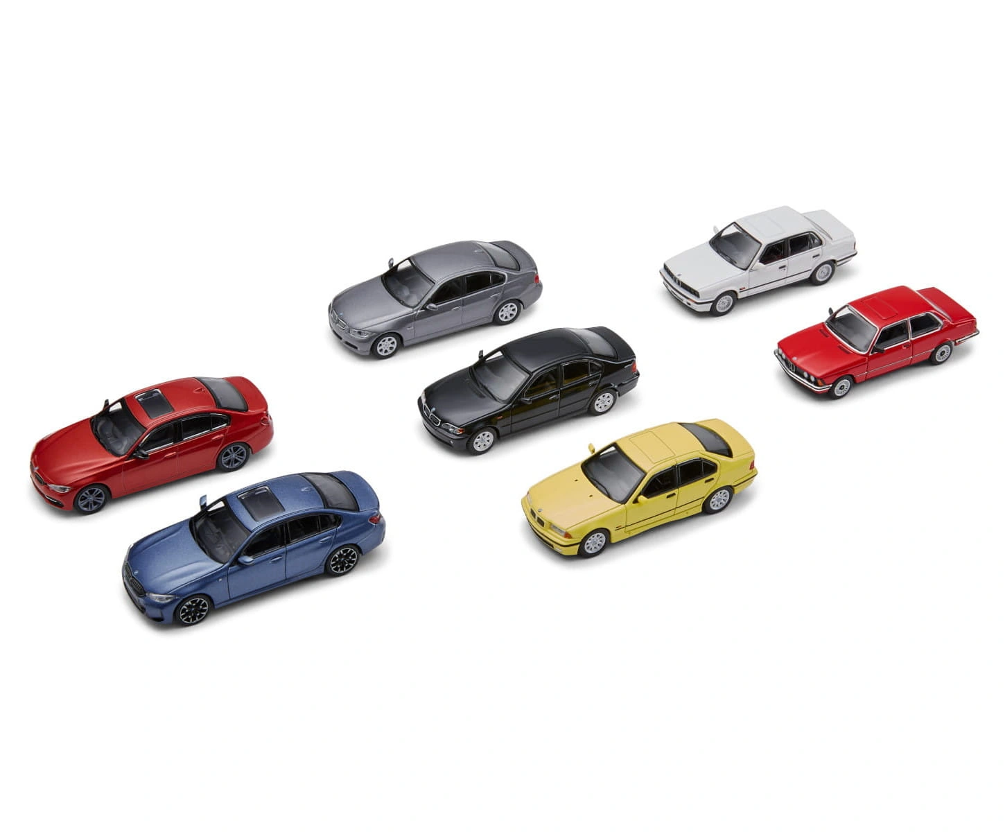 Samlersett BMW 3-serie 50 Years Collection 1:64 – 7 stk – bilde 2