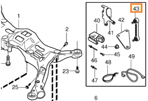 Sensorarm for nivåregulering bak Volvo Genuine® S60 S80 V70 XC70 2000-2009 │ xenon