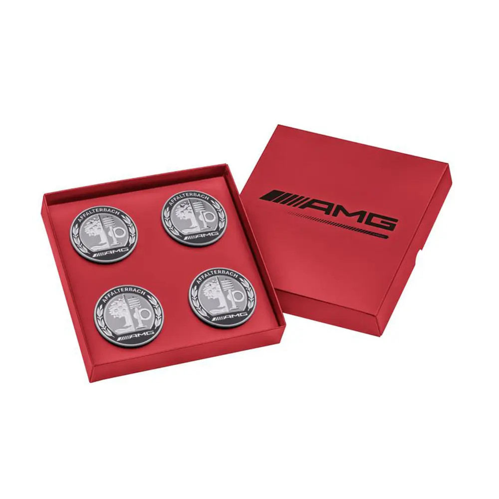 Senterkopper Mercedes-Benz AMG Dark Silver │ Genuine® Hub Caps  - sett 4 stk.