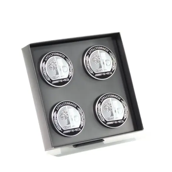 Senterkopper Mercedes-Benz AMG Dark Silver │ Genuine® Hub Caps  - sett 4 stk. – bilde 4