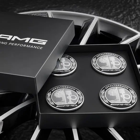 Senterkopper Mercedes-Benz AMG Dark Silver │ Genuine® Hub Caps  - sett 4 stk. – bilde 6