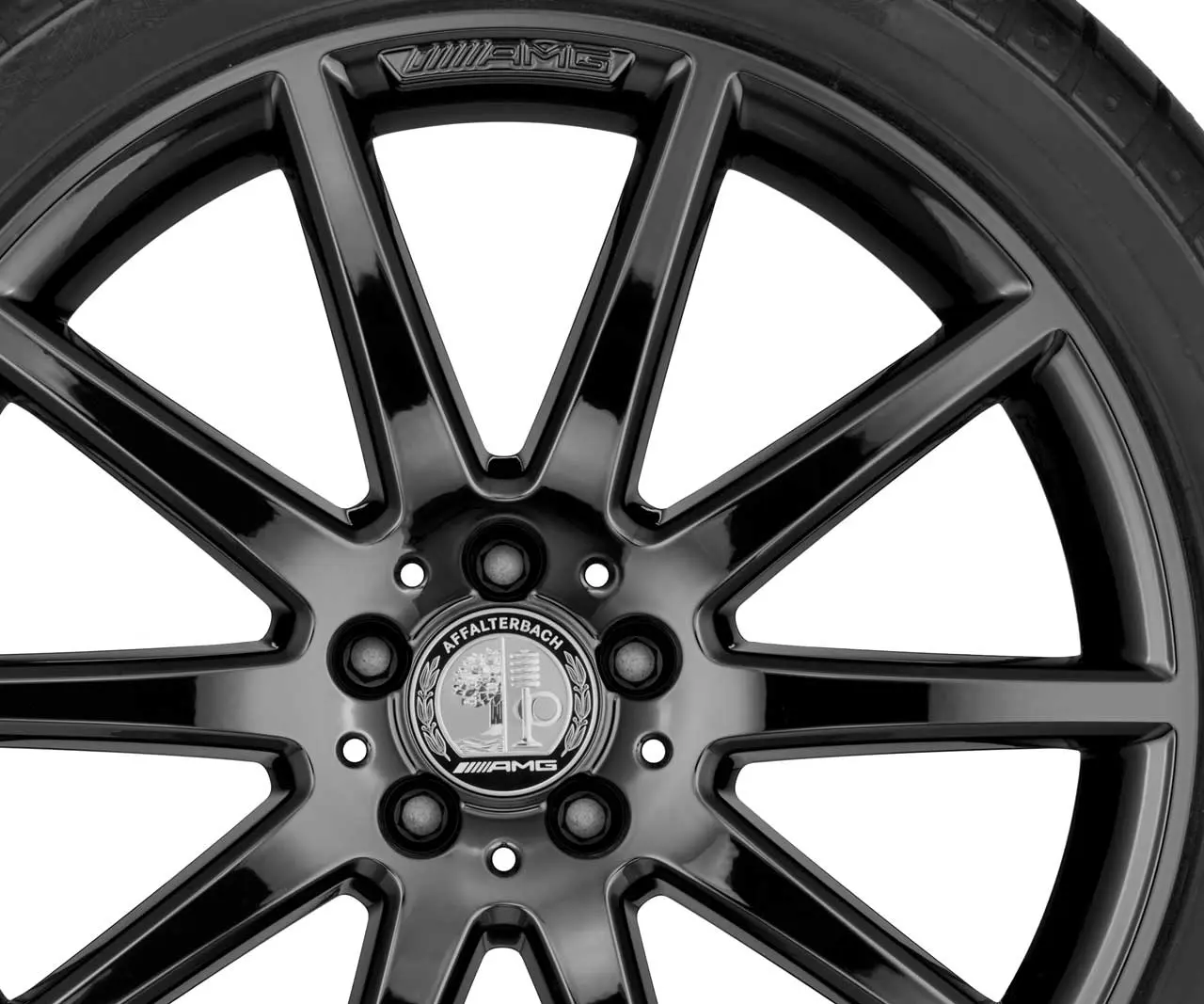 Senterkopper Mercedes-Benz AMG Dark Silver │ Genuine® Hub Caps  - sett 4 stk. – bilde 8
