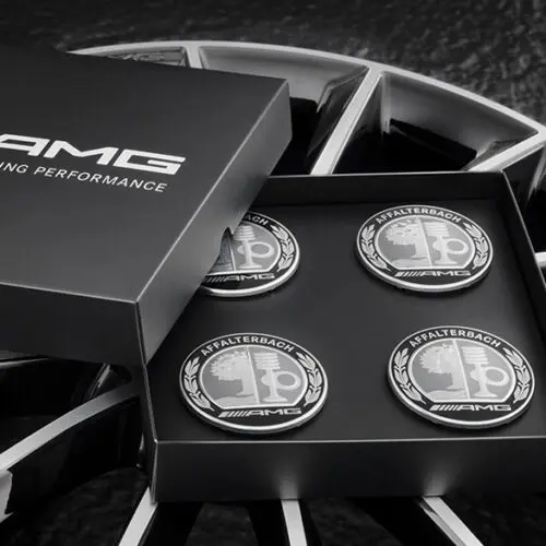 Senterkopper Mercedes-Benz AMG Silver Black Edition - sett 4 stk.