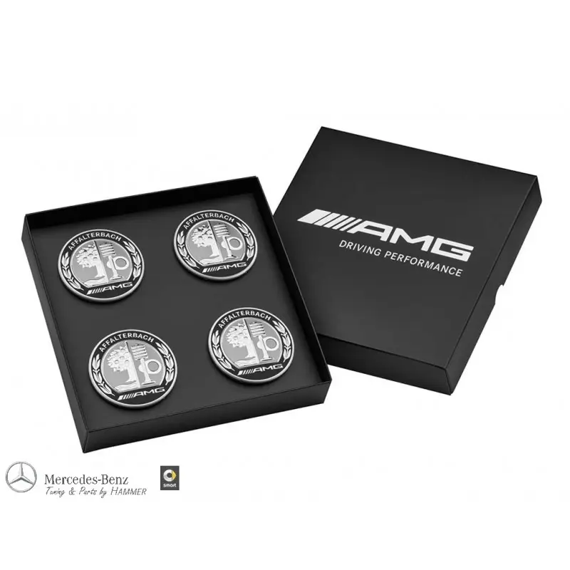 Senterkopper Mercedes-Benz AMG Silver Black Edition - sett 4 stk. – bilde 2