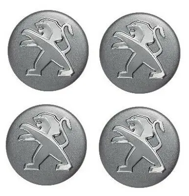 Senterkopper Peugeot Grey Edition │ Genuine® Center Wheel Caps - 4 stk.