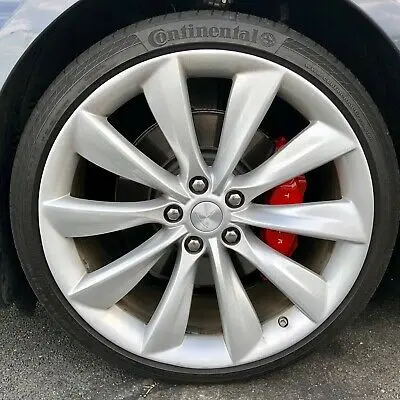 Senterkopper Tesla Model S 3 X Y Silver Grey Edition - 4 stk. Image 3