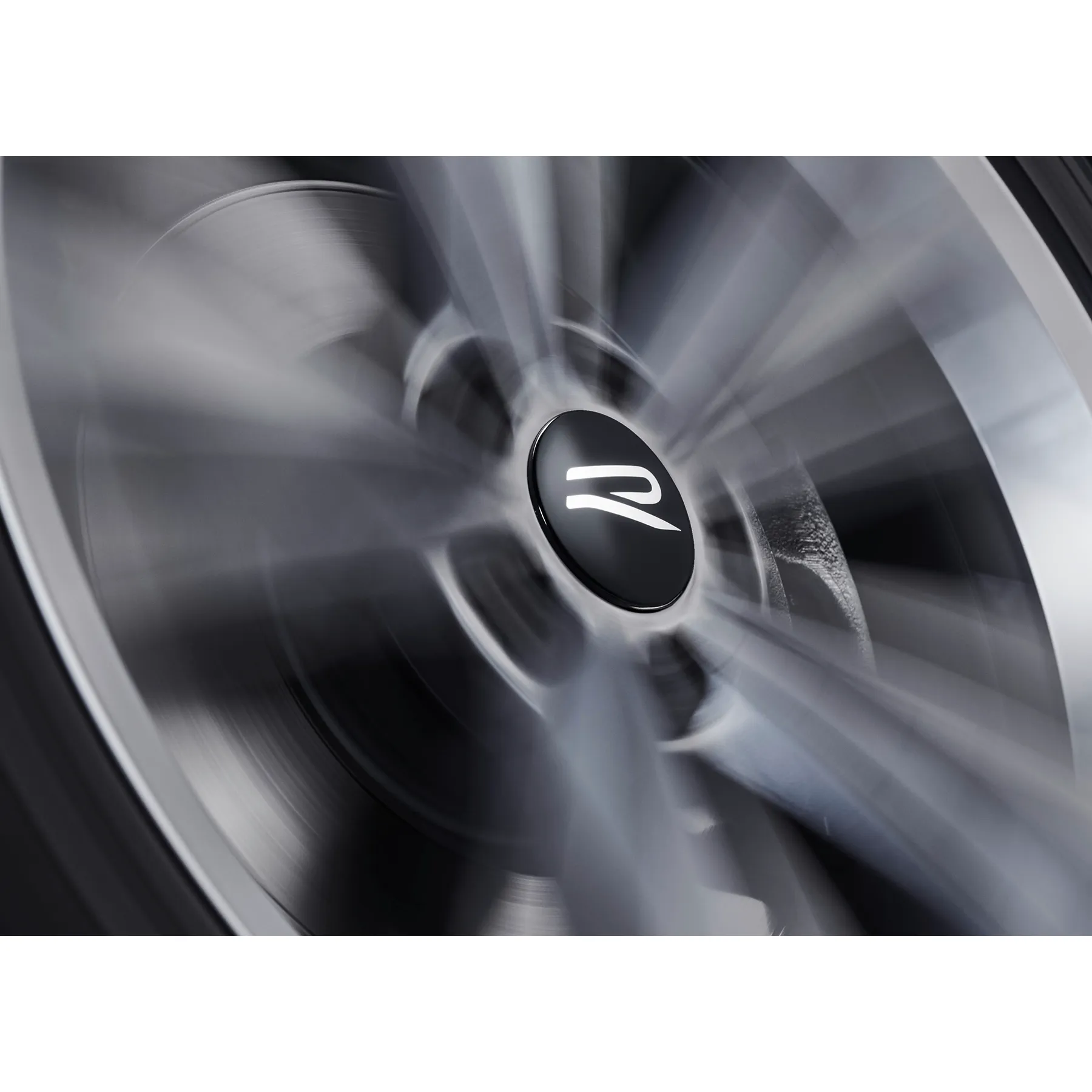 Senterkopper VW Ø 66 mm │ Genuine® svart høyglans med R-logo i krom - sett 4 stk.