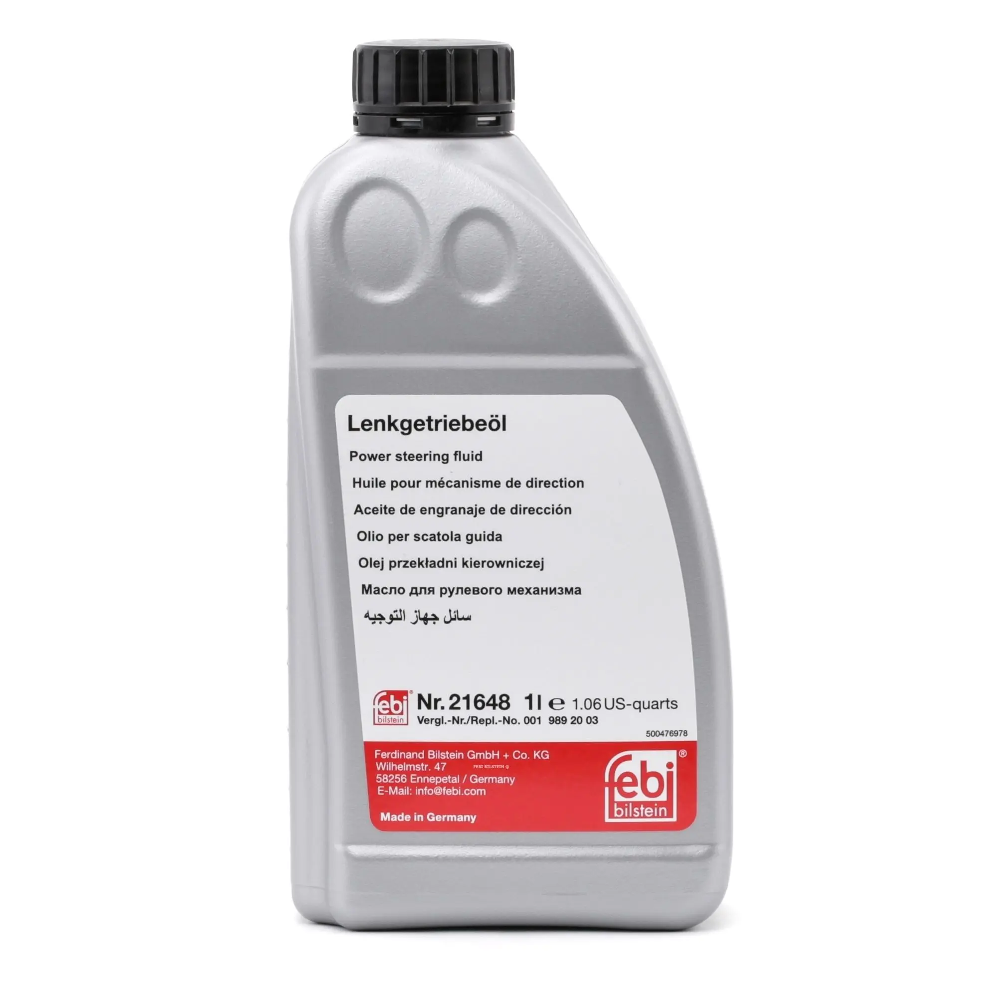 Servoolje Febi Bilstein MB 344.0│  Hydraulikkolje - Hydraulic Power Steering Fluid - 1L Image 1