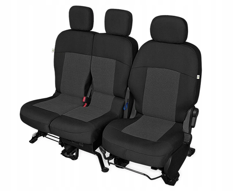 Setetrekk Citroen Berlingo III 2008 - 2018 / Peugeot Partner II 2008 - 2018 │ Tailored 3-Seater Front Covers – bilde 3