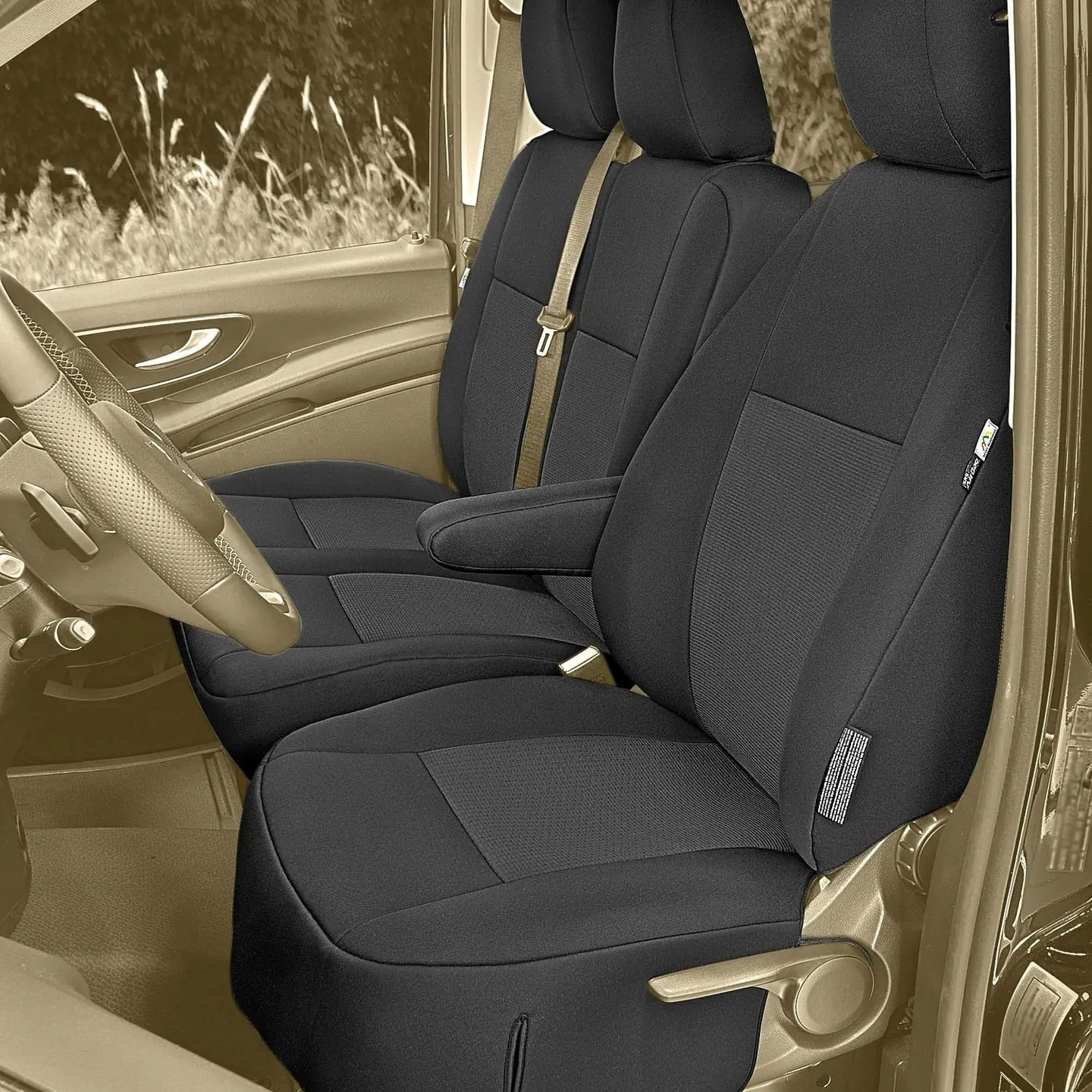 Setetrekk Mercedes-Benz Vito / V-Class (W447) 2014 -> │ Tailored 3-Seater Front Covers – bilde 2