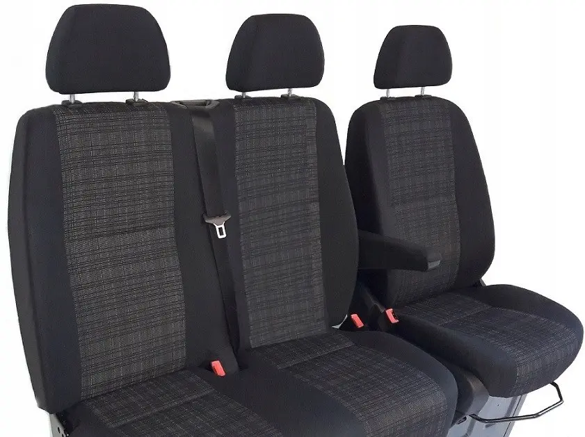 Setetrekk VW T4 T5 T6 Transporter / Multivan / Caravelle │  Premium Seat Covers with Logo Image 2
