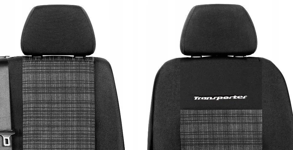 Setetrekk VW T4 T5 T6 Transporter / Multivan / Caravelle │  Premium Seat Covers with Logo Image 9