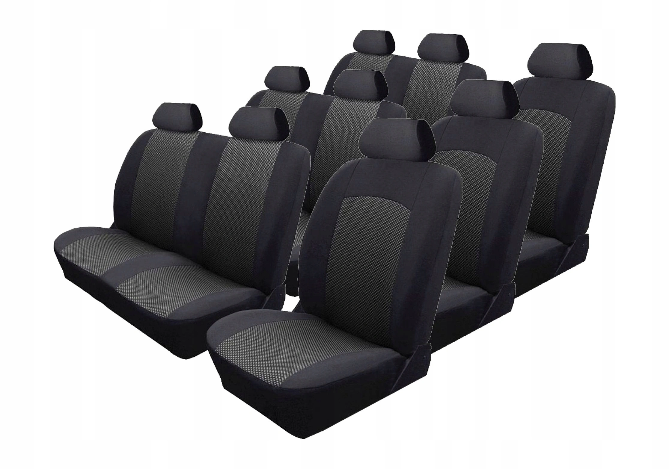 Setetrekk VW T5 / T6 2003 - 2024 │ Transporter - Caravelle - 9 seter - CubE Graphite Edition Image 1