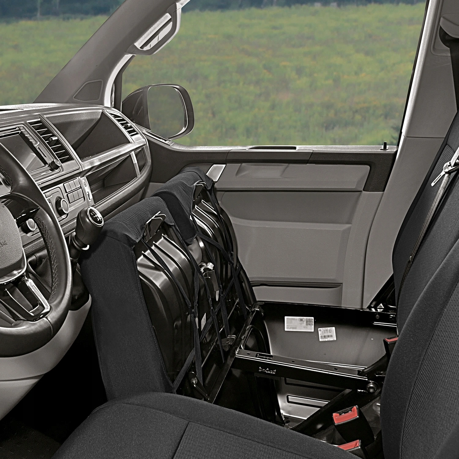 Setetrekk VW T5 / T6 2003 - 2024 │ Transporter - Caravelle - 9 seter - CubE Graphite Edition Image 11