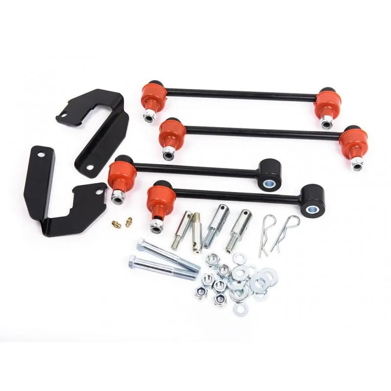 Sett med lange, frakoblingsbare stabilisator-lenker, front og bak, Jeep Wrangler JK OME FK48