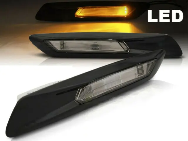 Sideblinklys BMW 5 (F10/F11) 2010 - 2013 | Glossy Black - sett 2 stk.