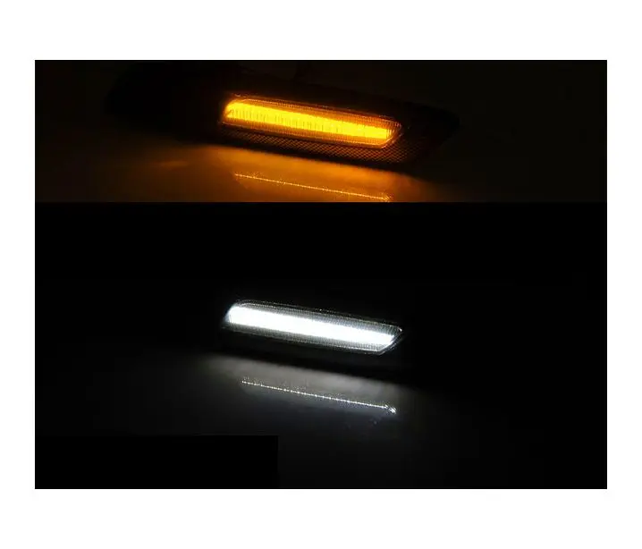 Sideblinklys BMW E60/ E90/ E92/ E82 LED F10 STYLE SMOKE GLOSSY BLACK – bilde 2