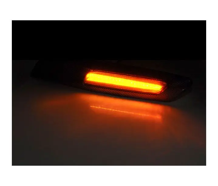 Sideblinklys BMW E60/ E90/ E92/ E82 LED F10 STYLE SMOKE GLOSSY BLACK – bilde 3