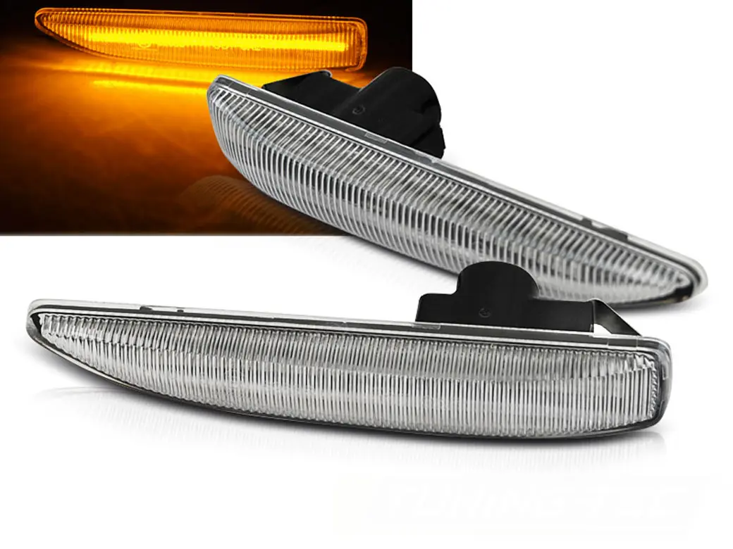 Sideblinklys skjerm LED Dynamisk BMW 7 (E65 / E66) 2001 - 2008 WHITE LED SEQ