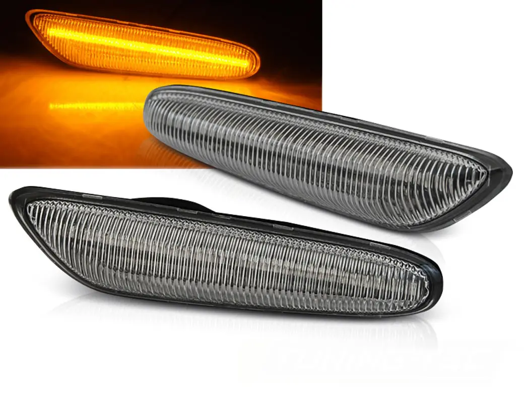 Sideblinklys skjerm LED Dynamisk BMW E46 / E60 / E87 / E90 WHITE LED SEQ