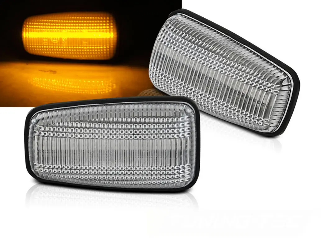 Sideblinklys skjerm LED Dynamisk CITROEN SAXO / BERLINGO / XSARA / PEUGEOT 406 WHITE LED SEQ