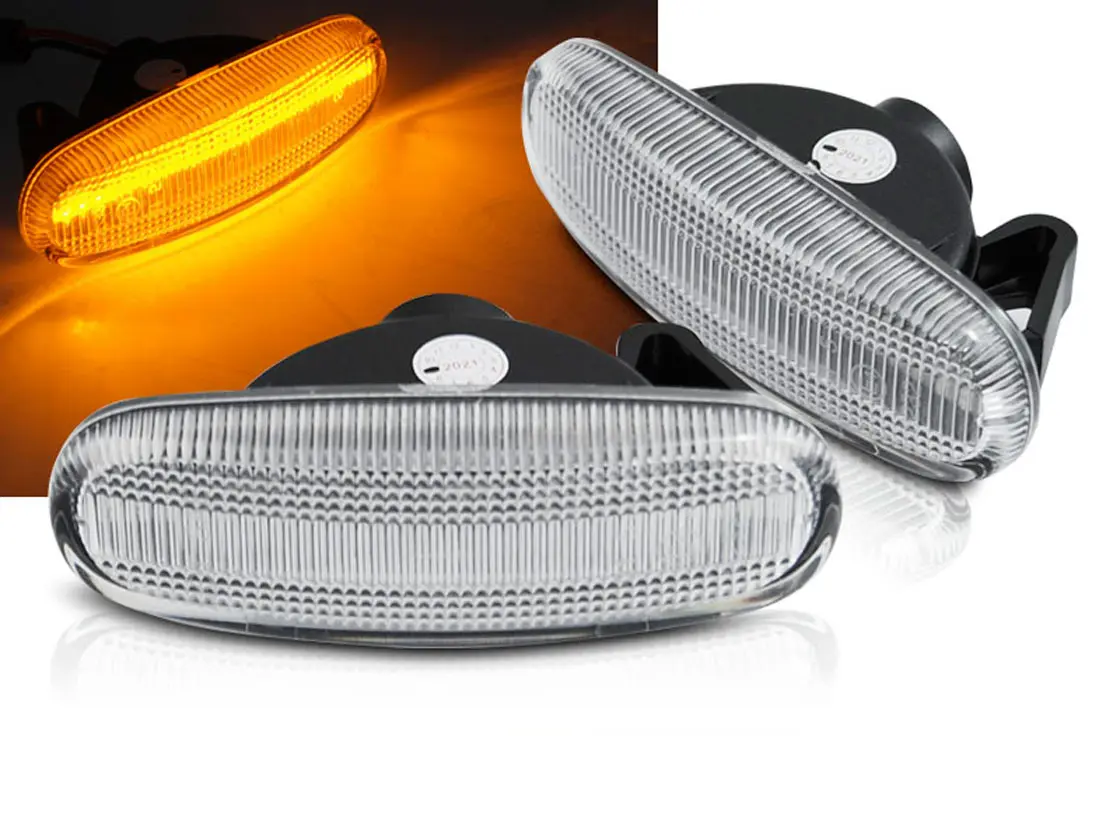 Sideblinklys skjerm LED Dynamisk FIAT PUNTO / PANDA / STILO / IDEA / LINEA / MULTIPLA WHITE LED SEQ